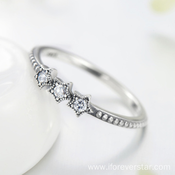 White Zircon CZ Women Rings 925 Silver Ring